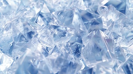 A high-resolution image of crystal clear ice formations, with intricate patterns and a cool color palette. 32k, full ultra HD, high resolution