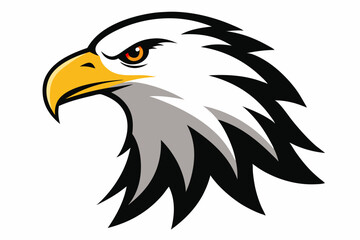 Eagle head illustration in high detail, perfect for branding, logos, and wildlife themes.