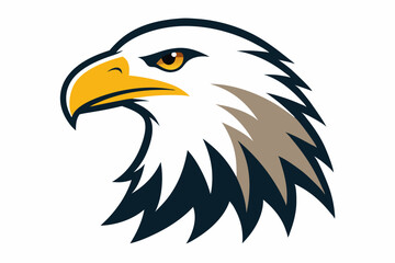Eagle head illustration in high detail, perfect for branding, logos, and wildlife themes.