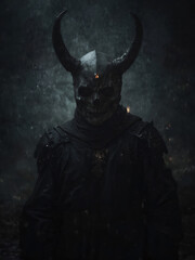 Naklejka premium a man with a hood Two Knights A Study in Contrasts - Light and Dark Warriors, One with a Book