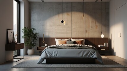 Aesthetic minimalist home, interior design. Modern Nordic Scandinavian interior design concept. Mid-century modern furniture. Elegant and cozy