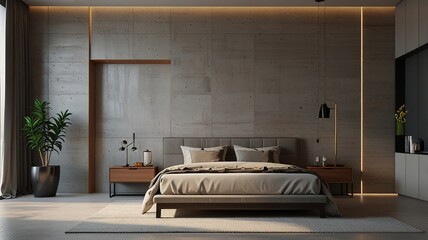 Aesthetic minimalist home, interior design. Modern Nordic Scandinavian interior design concept. Mid-century modern furniture. Elegant and cozy