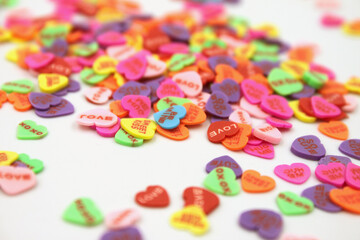 Valentine Conversation Hearts Polymer Clay Pieces for Resin Craft Supplies