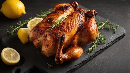 Roasted whole Chicken with rosemary
