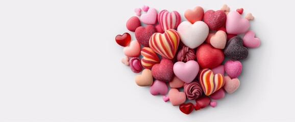 Obraz premium A Valentine'S Day Candy Heart Isolated On A White Background, Ready To Share Love