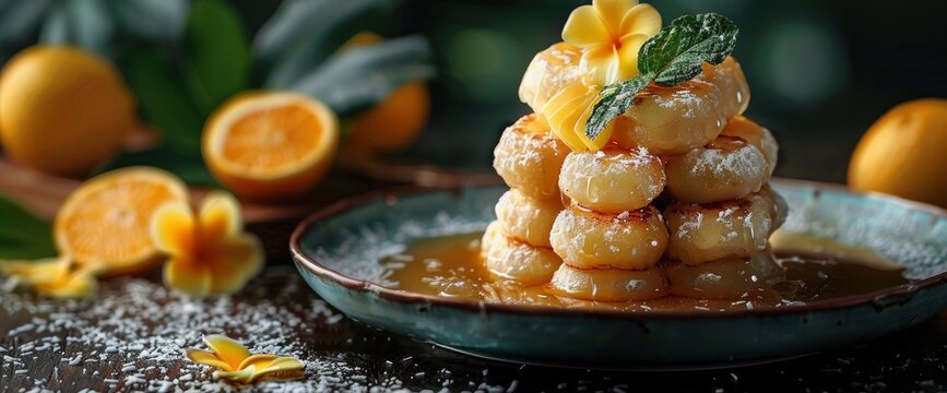 Akok, A Traditional Malaysian Dessert, A Type Of Coconut Pancake Often Enjoyed For Its Rich, Sweet Flavor
