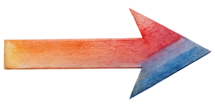 Isolated Hand Drawing Arrow Marker