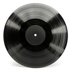 Fototapeta premium Black vinyl record isolated on a white background