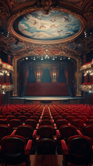  realistic high-resolution photo of theater, with detailed background