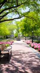 The Tranquil Harmony of Nature and Urbanization in a Washington D.C. Park