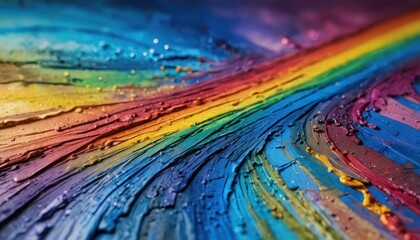 Fototapeta premium Abstract Rainbow Oil Painting Texture.