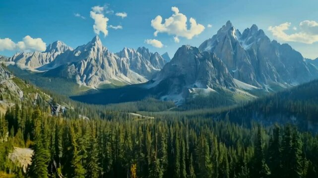 Mountain Ranges with Forest