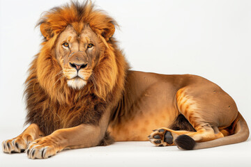 Obraz premium Lion isolated on white background.