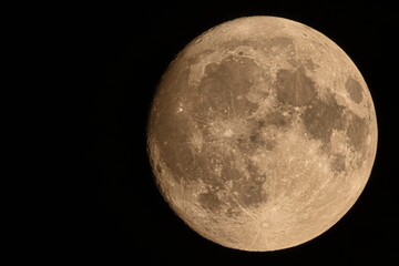Full moon with black sky backgroundFull moon with black sky background