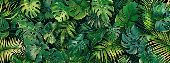 Rich Green Leaf and Plant Background Design