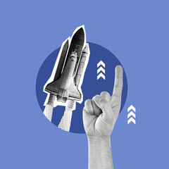 Launch, rocket, start, business, space rocket, bonds, craft, aspirations, leadership, ship, space, work, launching, creativity, innovation, business © N-Universe