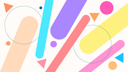 ABSTRACT WHITE BACKGROUND FLAT COLOR WITH GEOMETRIC SHAPES VECTOR DESIGN TEMPLATE FOR WALLPAPER, COVER DESIGN, HOMEPAGE DESIGN