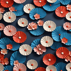 japanese umbrella 3d background abstract 