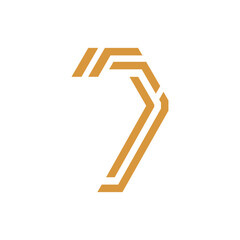 Monogram 7. Number 7. Number 7 design logo. Monogram letter mark 7 logo design. Monogram design vector logo. Monogram number 7 logo design. Simple number 7 monogram. Monogram 7 design logo.