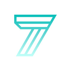 Monogram 7. Number 7. Number 7 design logo. Monogram letter mark 7 logo design. Monogram design vector logo. Monogram number 7 logo design. Simple number 7 monogram. Monogram 7 design logo.