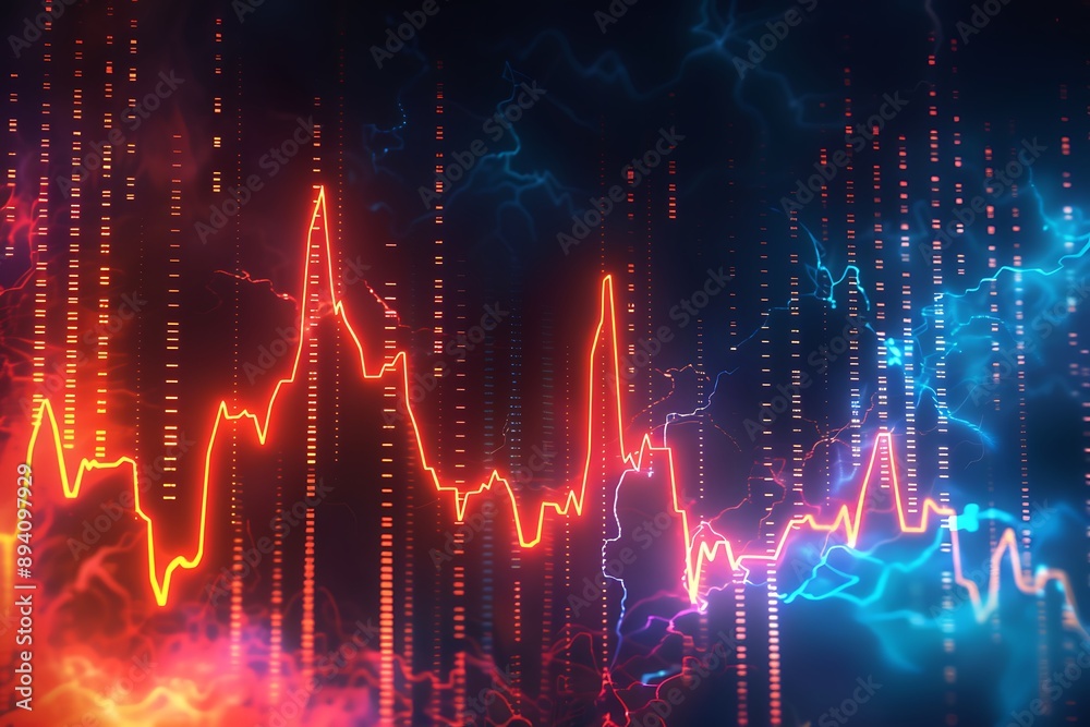 Aufkleber Abstract Financial Data Visualization