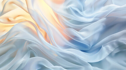 Obraz premium Flowing sheer fabric in soft pastel colors