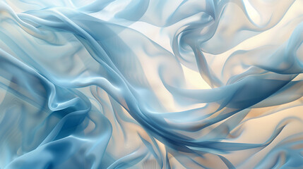 Obraz premium Flowing sheer fabric in soft pastel colors