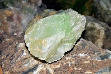 jade stone on the rock