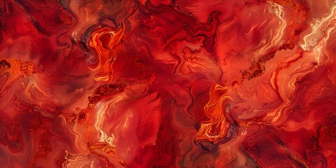 Fiery Red Marble Texture Abstract Background