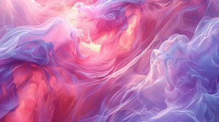 Abstract Pink & Purple Swirling Fabric