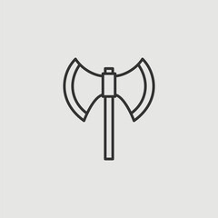 Vector Simple Isolated Axe Icon