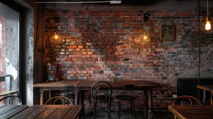 Crafted brickwall with vintage design and strong construction