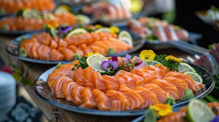  Sashimi-grade Chinook salmon. 