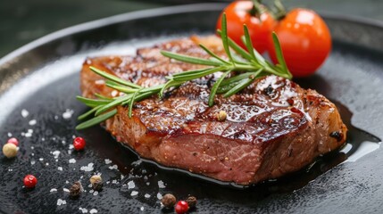 steak was prepared with innovative flavors and presentation. 
