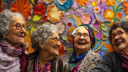Fototapeta premium emotional and psychological fulfillment retired women find in contributing to their communities through various activities. 