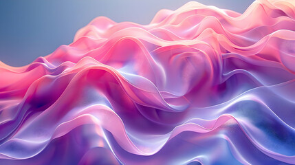 Abstract Pink & Purple Flowing Fabric