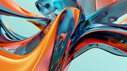 Abstract 3d render of dynamic geometric shapes and colorful patterns in a futuristic design - ideal for scientific concepts, technology visualizations, and innovative research themes


