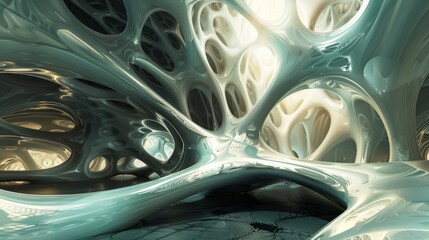 Abstract 3d render of dynamic geometric shapes and colorful patterns in a futuristic design - ideal for scientific concepts, technology visualizations, and innovative research themes
