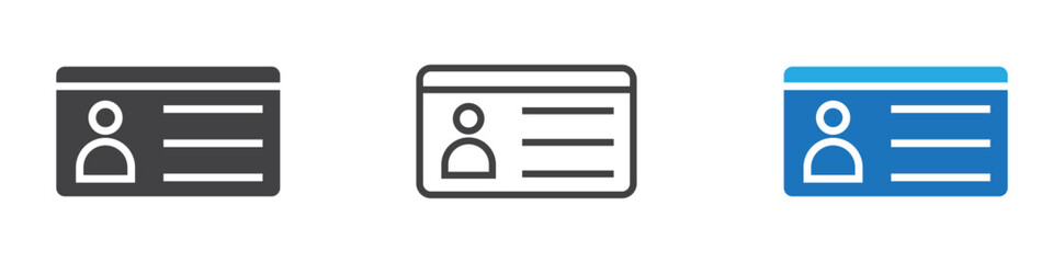 License icon symbol sign collection in white and black