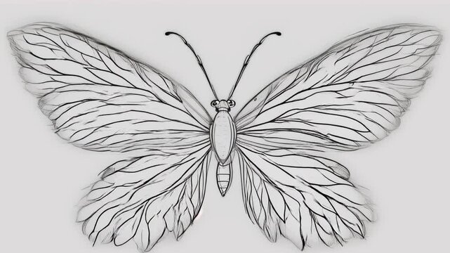 black and white butterfly ,generative ai