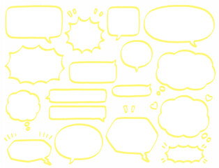 Obraz premium シンプルな手描きフキダシマーカーセット