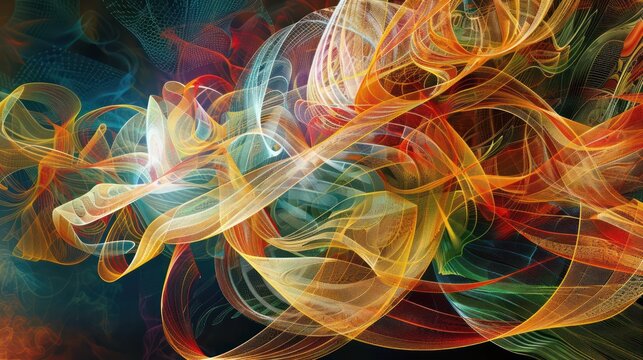 artistic visualization of global financial integration, with a digital tapestry showing interwoven threads of currencies and economies