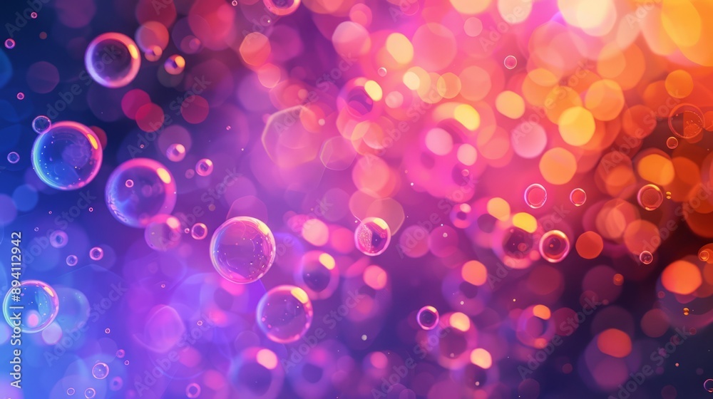 Poster abstract science background featuring intricate molecular structures and dynamic particle effects on