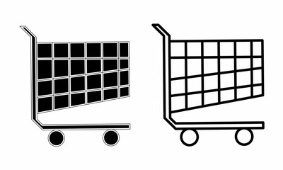 shopping cart icon on a white background