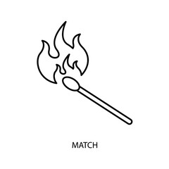match concept line icon. Simple element illustration.match concept outline symbol design.