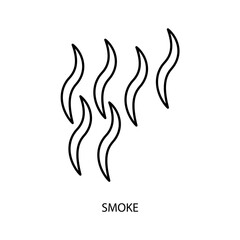 smoke concept line icon. Simple element illustration.smoke concept outline symbol design.