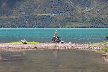 Mani Stone Pile in Tibet
