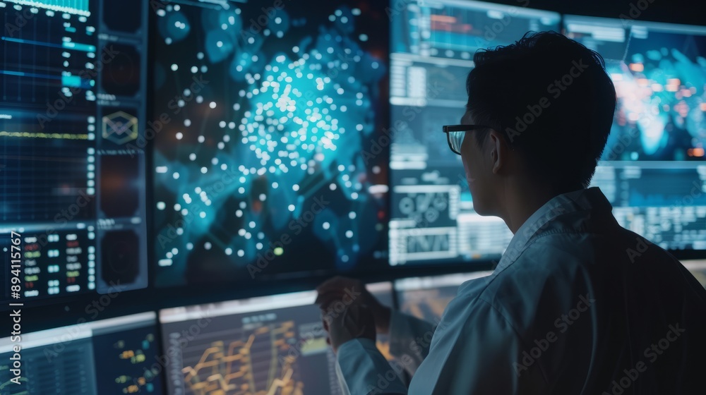 Poster advanced big data analytics with machine learning: scientist analyzing information structures for st