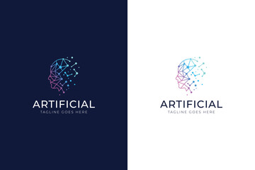 Head Logo Artificial Intelligence Brain Smart Mind Human Computer Science Technology Business