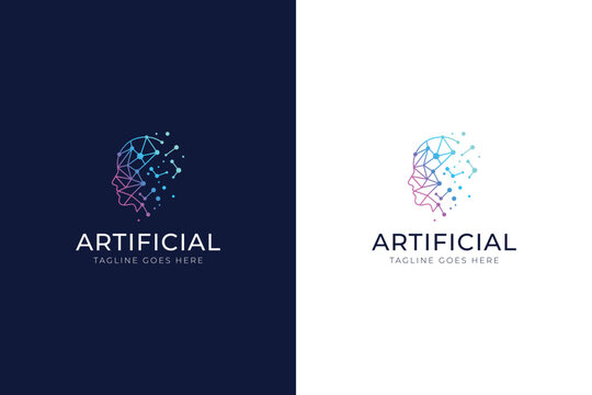 Head Logo Artificial Intelligence Brain Smart Mind Human Computer Science Technology Business